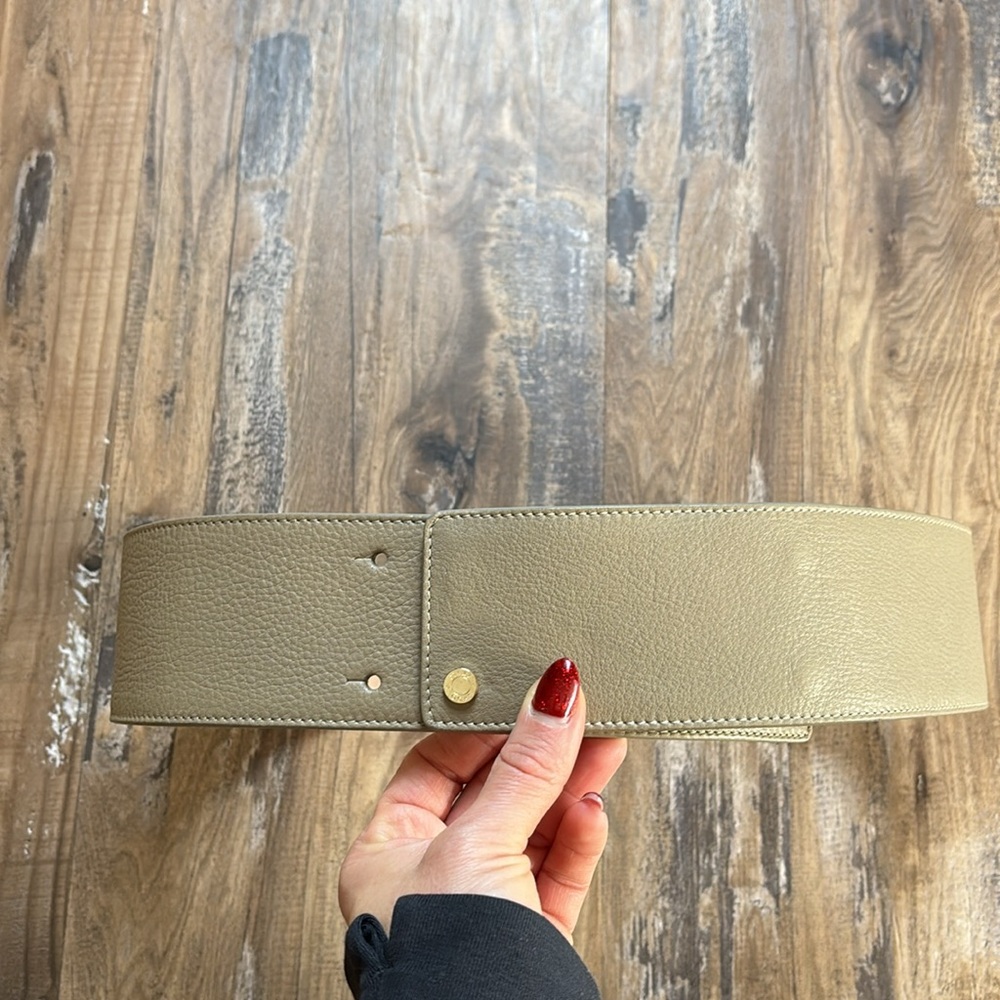 Vintage Jimmy Choo Tan Wide Leather Belt